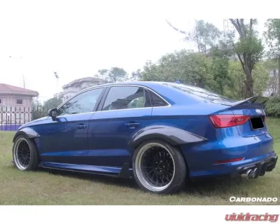 Carbonado CFRP BKSS Style Side Skirts Audi RS3 | S3 | A3 S-Line Sedan 2013-2020 - CF8369BKSS-SS