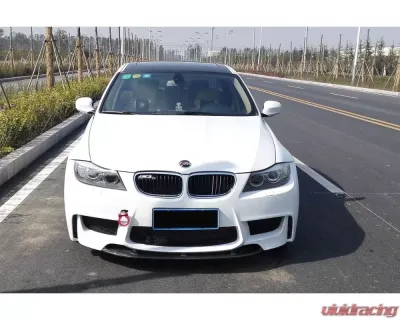Carbonado Carbonado FRP 1M Style Front Bumper w/ Lip for BMW 3 Series E90 2008-2012 - 8460M1