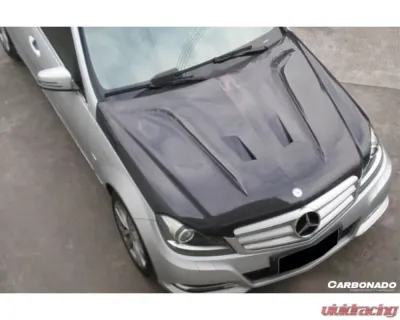 Carbonado CFRP BK Style Hood Mercedes Benz C Class W204 2012-2014 - CF8493BK.H