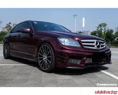 Carbonado Carbonado FRP P Style Front Bumper for Mercedes Benz C Class W204 2012-2014 - 8493PD