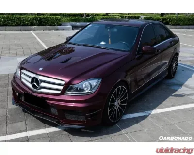 Carbonado Carbonado FRP P Style Front Bumper for Mercedes Benz C Class W204 2012-2014 - 8493PD