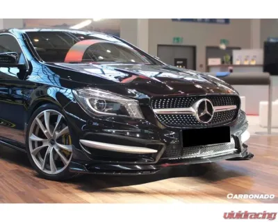 Carbonado CFRP PA Style Front Bumper Insert Mercedes Benz CLA Sport | CLA45 AMG W117 2014-2016 - CF8496PA.FCL
