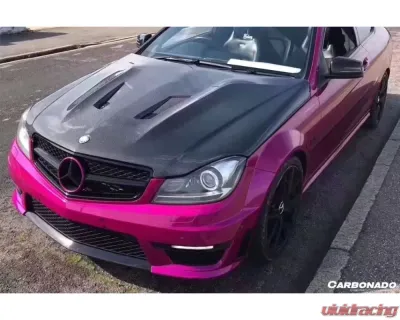 Carbonado CFRP BK Style Hood Mercedes Benz C63 AMG W204 2012-2014 - CF8500BLK.H