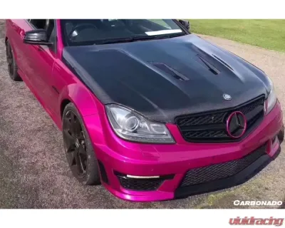 Carbonado CFRP BK Style Hood Mercedes Benz C63 AMG W204 2012-2014 - CF8500BLK.H