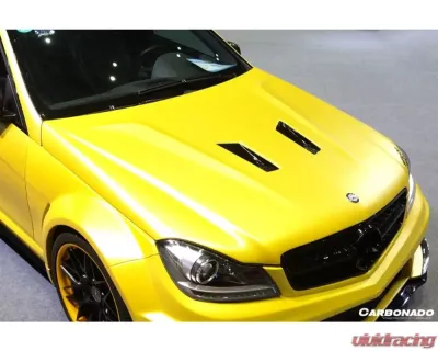 Carbonado CFRP BK Style Hood Mercedes Benz C63 AMG W204 2012-2014 - CF8500BLK.H