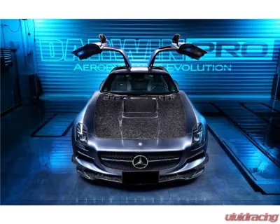 Carbonado 6X6MTCF BKSS Style Hood Mercedes Benz SLS AMG W197 2010-2015 - 6X6MTCF8515BLS.H