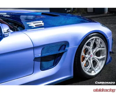 Carbonado 6X6MTCF BKSS Style Hood Mercedes Benz SLS AMG W197 2010-2015 - 6X6MTCF8515BLS.H