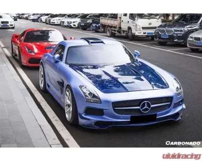 Carbonado 6X6MTCF BKSS Style Hood Mercedes Benz SLS AMG W197 2010-2015 - 6X6MTCF8515BLS.H