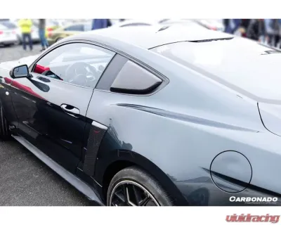 Carbonado CFRP Rsh Style Quarter Panel Side Scoops for Ford Mustang 2014-2017 - CF8992RSH.QPS