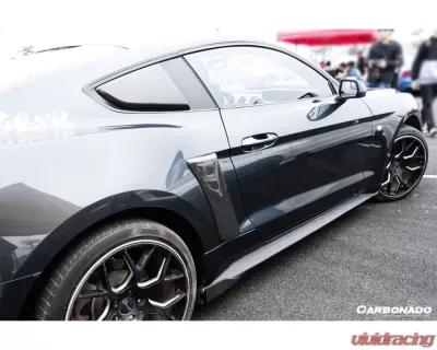 Carbonado CFRP RSH Style Quarter Window Scoops for Ford Mustang 2014-2017 - CF8992RSH.QWS