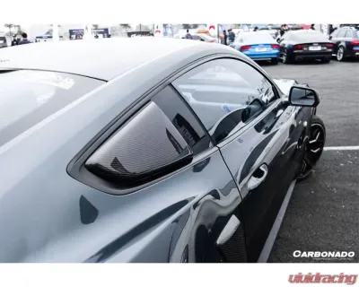 Carbonado CFRP RSH Style Quarter Window Scoops for Ford Mustang 2014-2017 - CF8992RSH.QWS