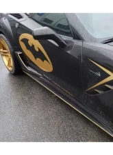 Carbonado CFRP PD Style Wide Body Rear Flares with Side Skirts for Chevrolet Corvette C7 2013-2019                                     - CF8993PD-SS - Image 4