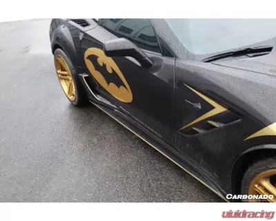 Carbonado CFRP PD Style Wide Body Rear Flares with Side Skirts for Chevrolet Corvette C7 2013-2019 - CF8993PD-SS