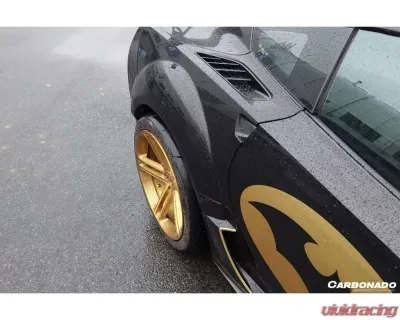 Carbonado CFRP PD Style Wide Body Rear Flares with Side Skirts for Chevrolet Corvette C7 2013-2019 - CF8993PD-SS