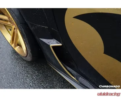 Carbonado CFRP PD Style Wide Body Rear Flares with Side Skirts for Chevrolet Corvette C7 2013-2019 - CF8993PD-SS