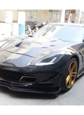 Carbonado Carbon Fiber RK Style Front Lip for Chevrolet Corvette C7 Z51 2013-2019                                     - CF8993RK-FL - Image 11