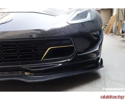Carbonado Carbon Fiber RK Style Front Lip for Chevrolet Corvette C7 Z51 2013-2019 - CF8993RK-FL