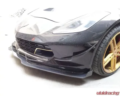 Carbonado Carbon Fiber RK Style Front Lip for Chevrolet Corvette C7 Z51 2013-2019 - CF8993RK-FL