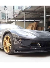 Carbonado Carbon Fiber RK Style Front Lip for Chevrolet Corvette C7 Z51 2013-2019                                     - CF8993RK-FL - Image 7