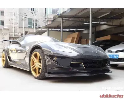 Carbonado Carbon Fiber RK Style Front Lip for Chevrolet Corvette C7 Z51 2013-2019 - CF8993RK-FL