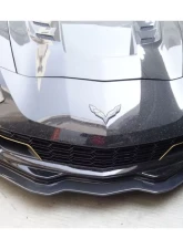 Carbonado Carbon Fiber RK Style Front Lip for Chevrolet Corvette C7 Z51 2013-2019                                     - CF8993RK-FL - Image 9
