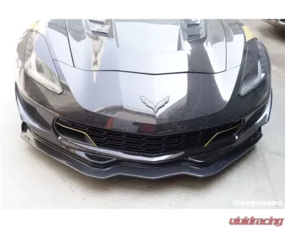 Carbonado Carbon Fiber RK Style Front Lip for Chevrolet Corvette C7 Z51 2013-2019 - CF8993RK-FL