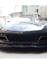 Carbonado Carbon Fiber RK Style Front Lip for Chevrolet Corvette C7 Z51 2013-2019                                     - CF8993RK-FL - Image 10