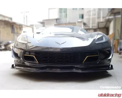 Carbonado Carbon Fiber RK Style Front Lip for Chevrolet Corvette C7 Z51 2013-2019 - CF8993RK-FL