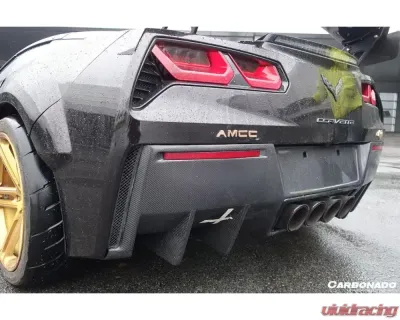 Carbonado CFRP RK Style Rear Lip Chevrolet Corvette C7 Z51 2013-2019 - CF8993RK-RD