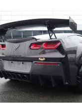 Carbonado CFRP RK Style Rear Lip Chevrolet Corvette C7 Z51 2013-2019                                     - CF8993RK-RD - Image 8