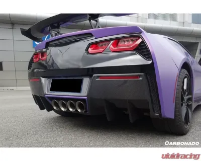 Carbonado CFRP RK Style Rear Lip Chevrolet Corvette C7 Z51 2013-2019 - CF8993RK-RD