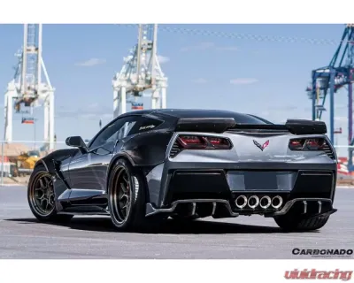Carbonado CFRP ROX Style Rear Diffuser Chevrolet Corvette C7 2013-2019 - CF8993ROX-RD