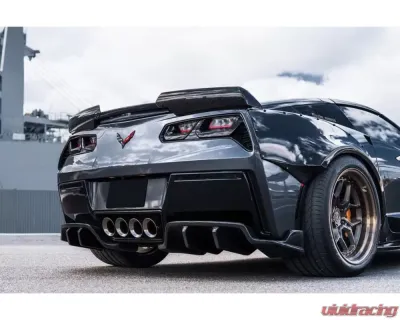 Carbonado CFRP ROX Style Rear Diffuser Chevrolet Corvette C7 2013-2019 - CF8993ROX-RD
