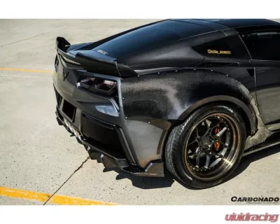 Carbonado CFRP ROX Style Rear Diffuser Chevrolet Corvette C7 2013-2019 - CF8993ROX-RD