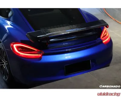 Carbonado Carbonado CFRP TA Style Trunk Spoiler for Porsche 981 Cayman 2012-2016 - CF9317TA.W