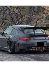 CARBONADO Carbonado CFRP DE Style Trunk Spoiler for Porsche 911 997 Turbo S 2009-2012                                     - CF9318LB-W - Image 9