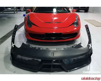 Carbonado Carbonado FRP SP Style Front Bumper for Ferrari 458 Coupe/Spyder 2010-2015 - 9501DMC.FB