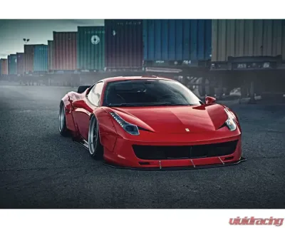 Carbonado Carbonado FRP DE Style Front Bumper with Lip for Ferrari 458 2010-2015 - 9501LB-FB