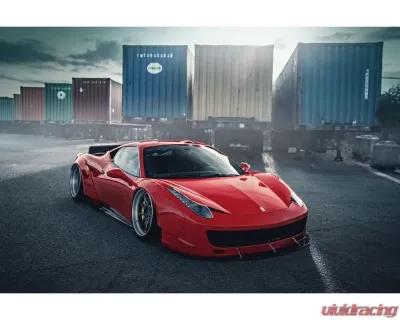 Carbonado Carbonado FRP DE Style Front Bumper with Lip for Ferrari 458 2010-2015 - 9501LB-FB