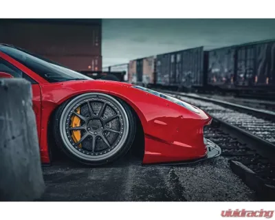 Carbonado Carbonado FRP DE Style Front Bumper with Lip for Ferrari 458 2010-2015 - 9501LB-FB