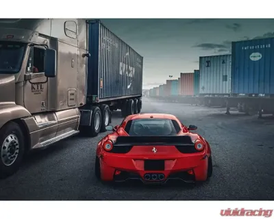 Carbonado CFRP DE Style Rear Diffuser Ferrari 458 Coupe | Spyder 2010-2015 - CF9501LB-RD