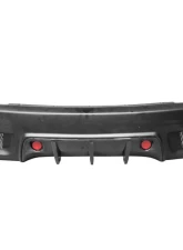 Carbonado FRP W Style Rear Bumper w/ Exhaust Tips Maserati Quattroporte 2005-2008                                     - 9550WI-RB - Image 2