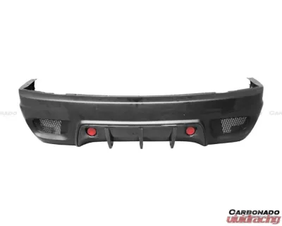 Carbonado FRP W Style Rear Bumper w/ Exhaust Tips Maserati Quattroporte 2005-2008 - 9550WI-RB