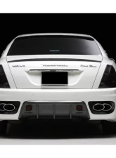 Carbonado FRP W Style Rear Bumper w/ Exhaust Tips Maserati Quattroporte 2005-2008                                     - 9550WI-RB - Image 11