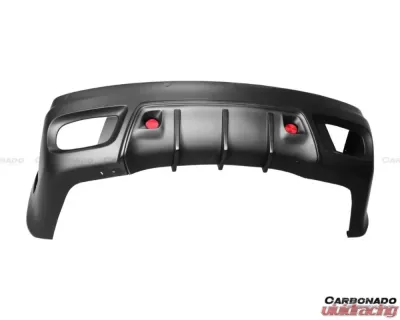 Carbonado FRP W Style Rear Bumper w/ Exhaust Tips Maserati Quattroporte 2005-2008 - 9550WI-RB