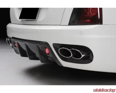 Carbonado FRP W Style Rear Bumper w/ Exhaust Tips Maserati Quattroporte 2005-2008 - 9550WI-RB