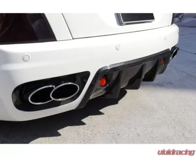 Carbonado FRP W Style Rear Bumper w/ Exhaust Tips Maserati Quattroporte 2005-2008 - 9550WI-RB