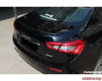 Carbonado FRP W Style Trunk Spoiler Maserati Ghibli S | Q4 M157 2014-2021 - 9552WD.TS