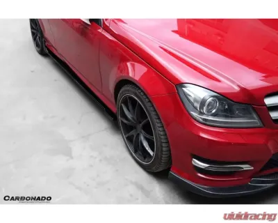 Carbonado CFRP DP Style Side Skirts Under Board Mercedes Benz C63 AMG C Class Coupe W204 2012-2014 - CF1113-2DP
