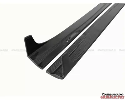 Carbonado CFRP DP Style Side Skirts Under Board Mercedes Benz C63 AMG C Class Coupe W204 2012-2014 - CF1113-2DP